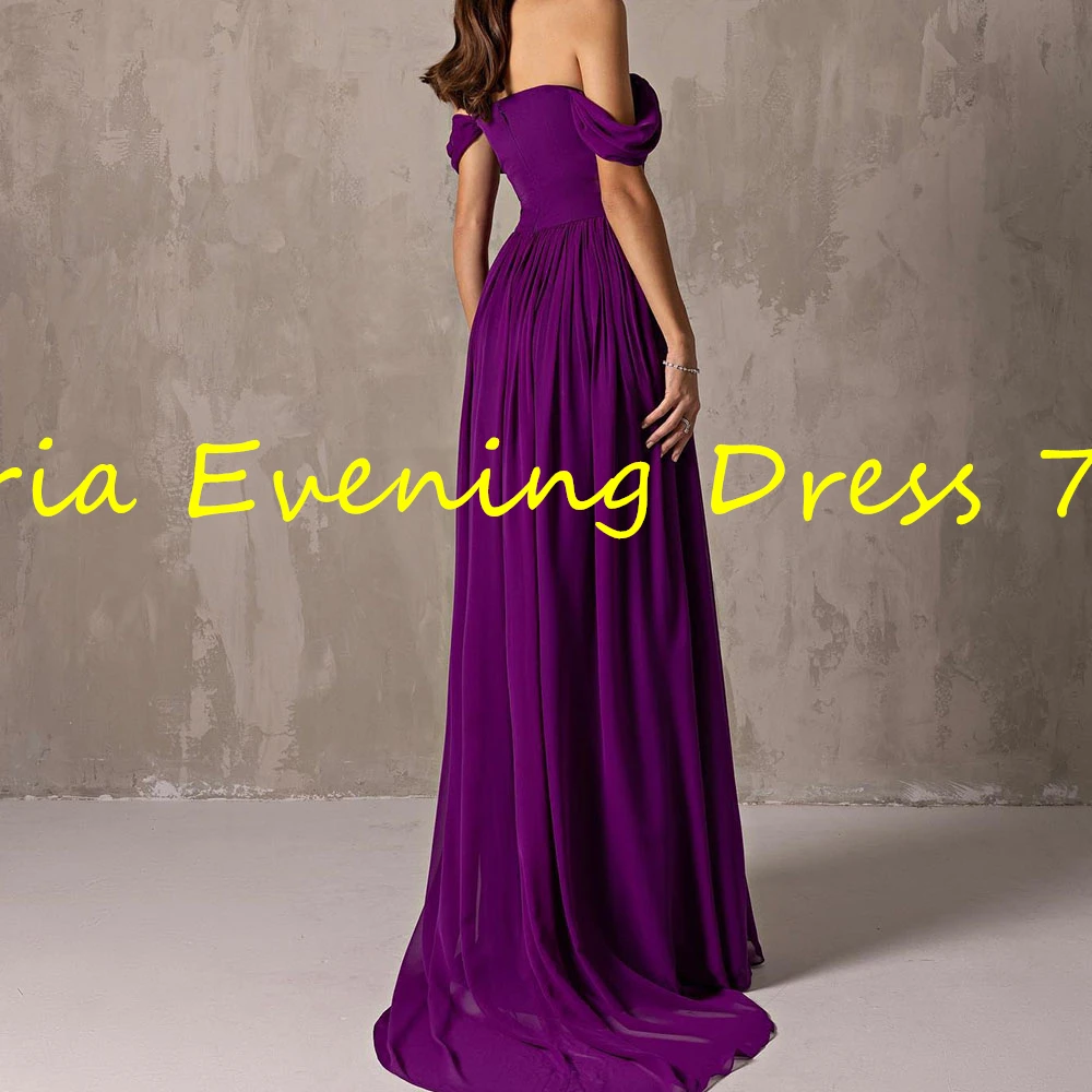 Customized Modern A-Line Floor Length Strapless Off the Shoulder Jersey Sleeveless Evening Dress Elegant vestidos para mujer