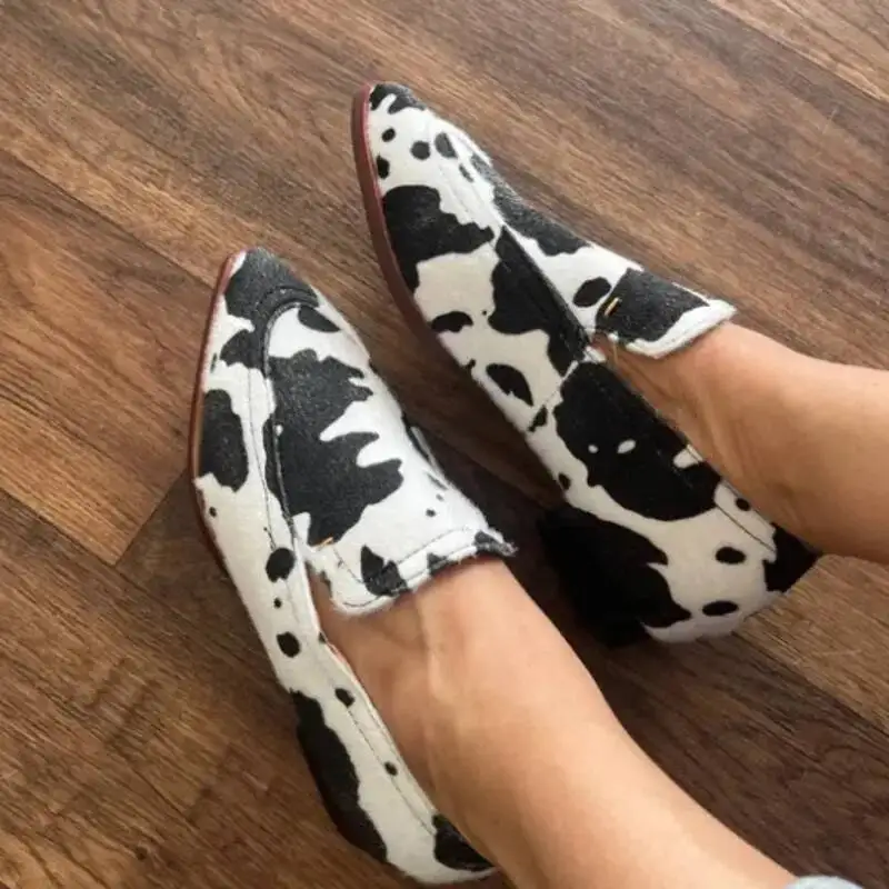 

Casual Loafers Flat Heels Shoes Pointed Toe Women Boat Shoes Shallow Single Shoes