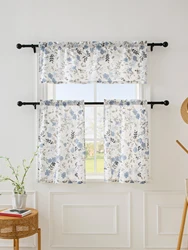 140 * 46CM (1PCS) 68 * 60CM 60 * 91CM (2pcs) small flower series kitchen curtains suitable for kitchens