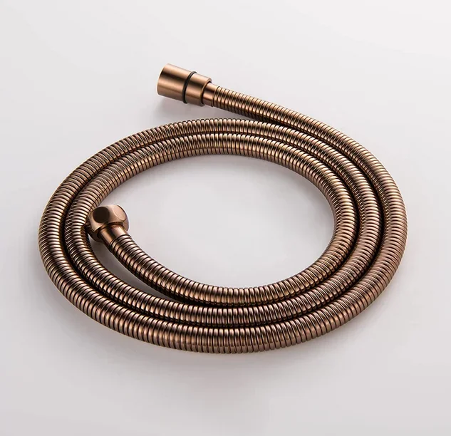 Set doccia portatile a scomparsa per vasca da bagno fredda e calda a parete in oro rosa spazzolato