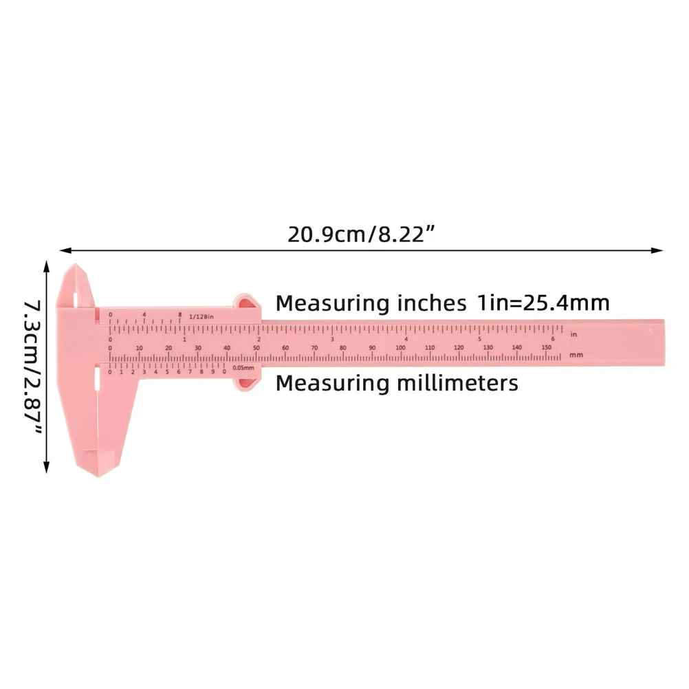 미니 눈썹 문신 자 플라스틱 캘리퍼스 얼굴 도구 슬라이딩 버니어 이중 스케일 휴대용 포켓 눈썹 측정기