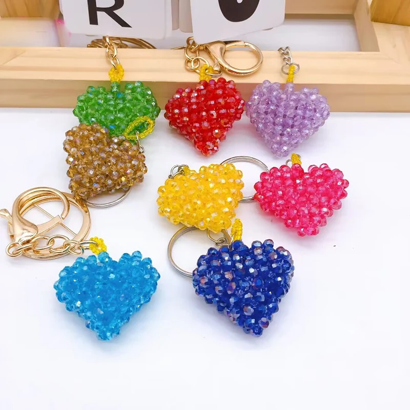 

10 шт./лот, разноцветный стеклянный брелок в форме любви для изготовления очаровательных браслетов «сделай сам», ожерелье, аксессуары