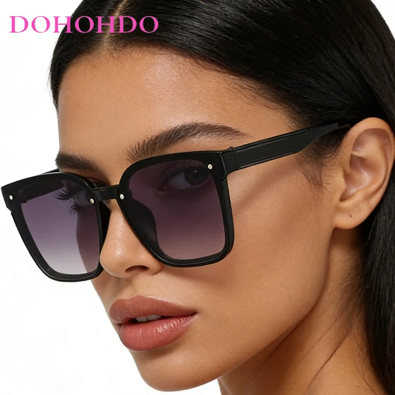 

Classic Big Frame Square Rice Nail Women Sunglasses New Brand Designer Retro Men Shades Outdoor Driving Fishing Sunglasses UV400