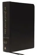 Journal the Word KJV Bible – Capa dura preta, edição de letras vermelhas, impressão confortável para reflexão e expressão criativa