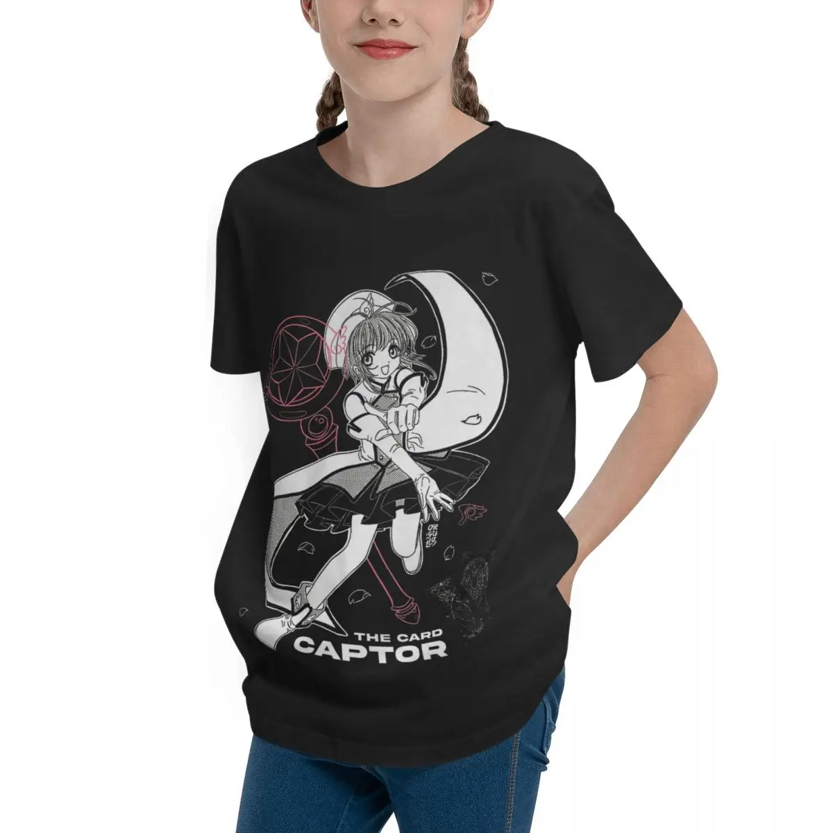 Sexy SAKURA The Card Captor Greeting Card Adolescents Basic Short Sleeve T-Shirt Top tee Cute Top quality Home Sarcastic