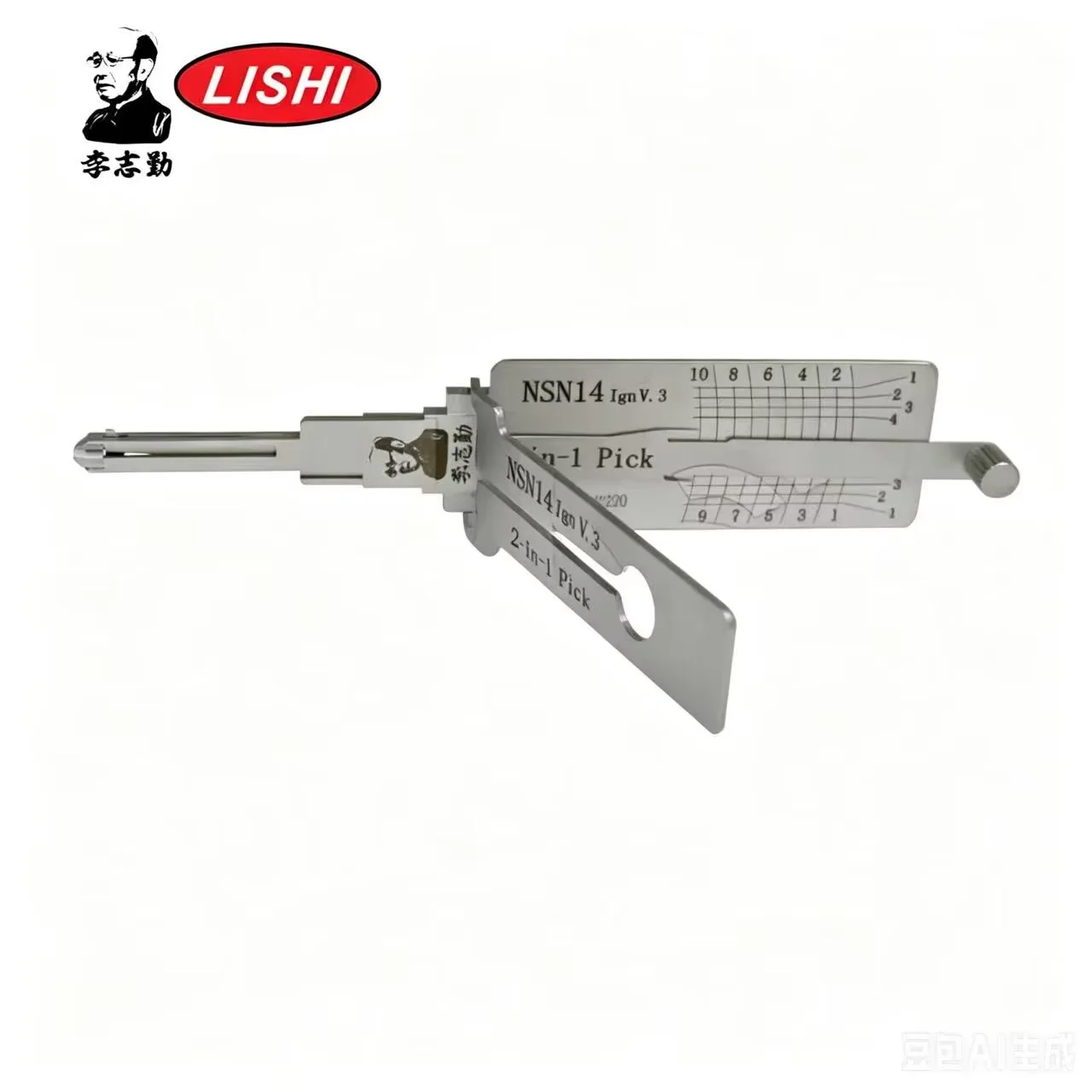 Lishi NSN14-AG 3-in-1 Auto-Dekodier- und Öffnungswerkzeug, Professionelles Schlossöffnungs- und Dekodierwerkzeug für Nissan-Fahrzeuge – Detail 2