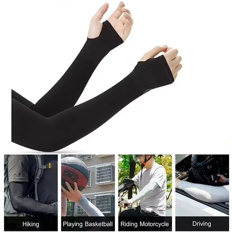 Sommer dünne Radfahren Eis Seide Ärmel für Männer und Frauen Outdoor-Sport Fahren UV-Schutz Radfahren Arm Abdeckungen – Detail 10