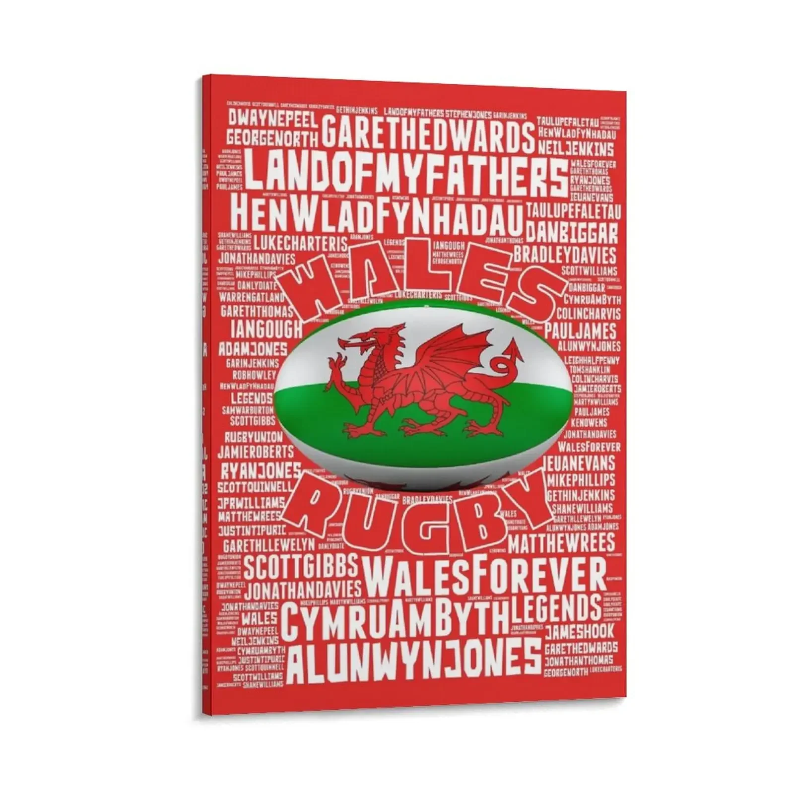 

Wales Rugby Legends Canvas Painting house decorations wall decoration paintings accessories for home decor