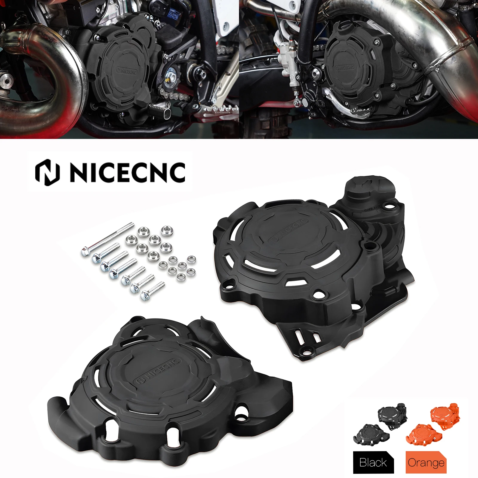 For 2024 Husqvarna TE300 TE250 TE 250 300 KTM EXC XCW 250 300 NICECNC Motorcycle Polyamide 6 Crankcase Ignition Clutch Cover Kit