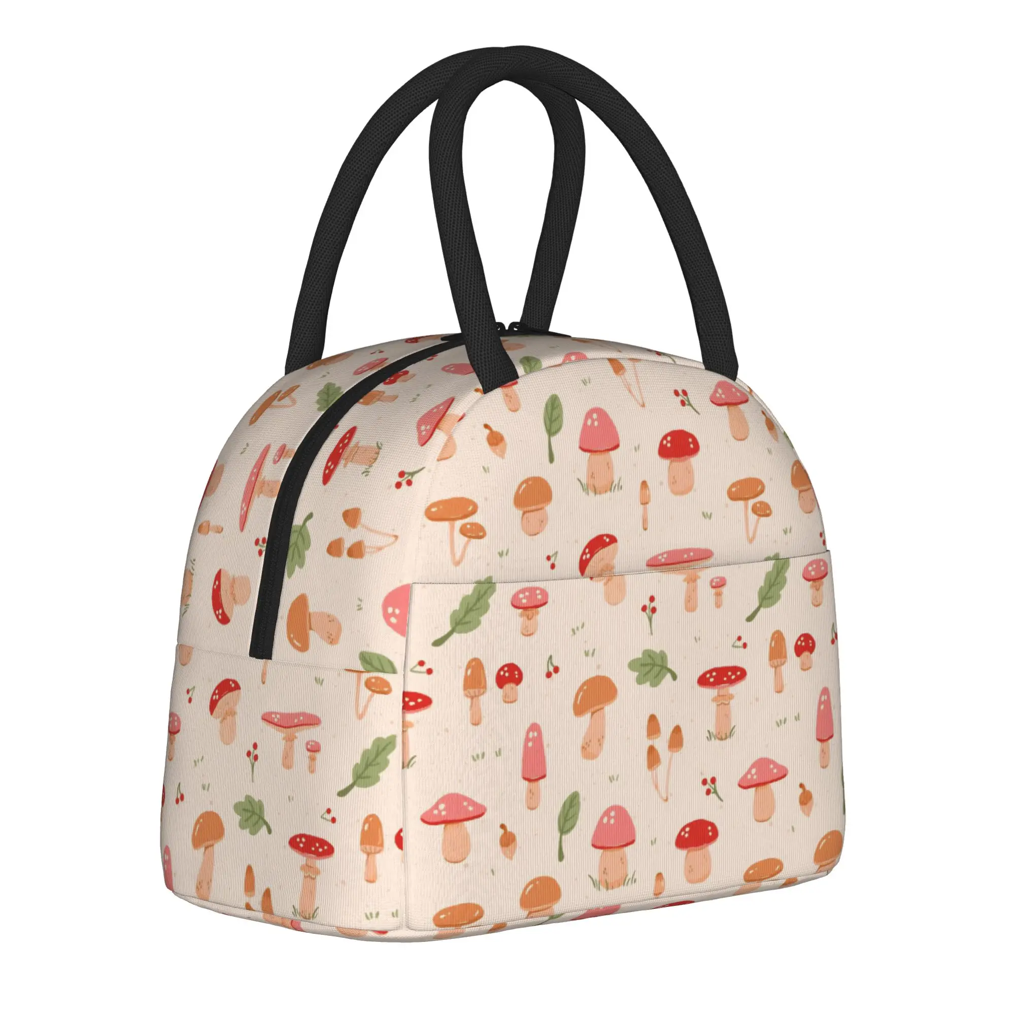 

Kawaii Cartoon Mushroom Insulated Lunch Bags Leakproof Lunch Container Thermal Bag Tote Lunch Box Office Picnic Bento Pouch