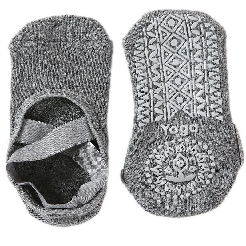 Women Yoga Socks Anti Slip Bandage Sports Ladies Girls Ballet Socks Dance Sock Slippers Yoga Socks Non Slip Acupressure Mat