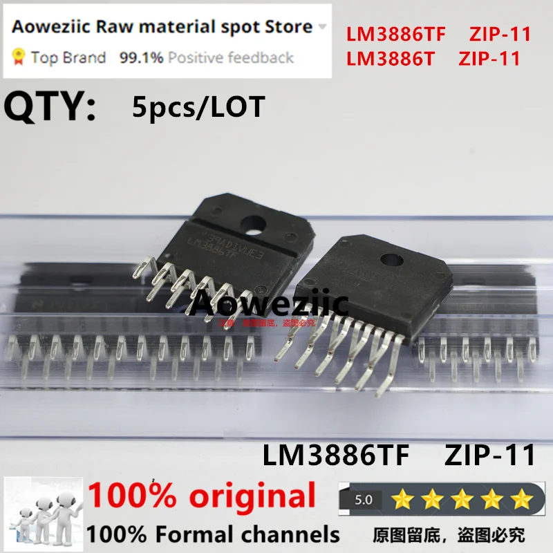 

Aoweziic 2023+ 5pcs/LOT 100% New Imported OriginaI LM3886TF/NOPB LM3886TF LM3886T/NOPB LM3886T ZIP-11 Audio Amplifier