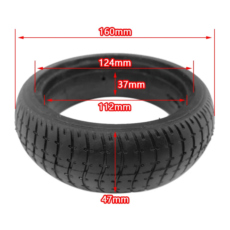6.5 Inch Solid Wheels 6.5-inch Explosion Resistance Non-inflatable Tyre Wheels For Electric Scooters, Baby carriage