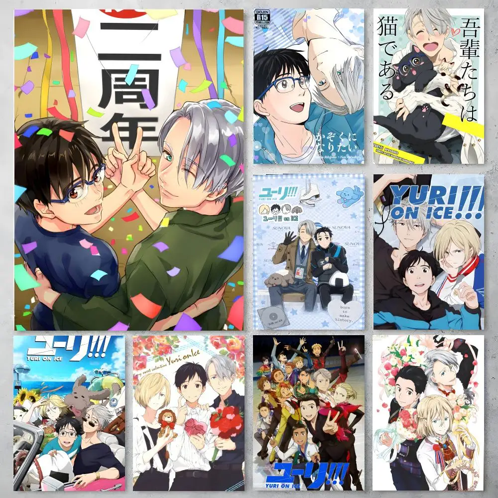 Póster de Anime Yuri On Ice, carteles de alta definición, arte de pared para sala de estar y decoración del hogar.