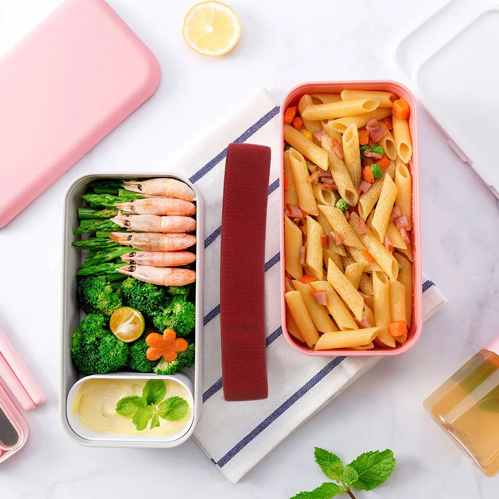 

15Pcs Bento Box Straps Elastic Bands for Lunch Container Fixing Working Portable Bento Box Belts High Elasticity Reusable Food