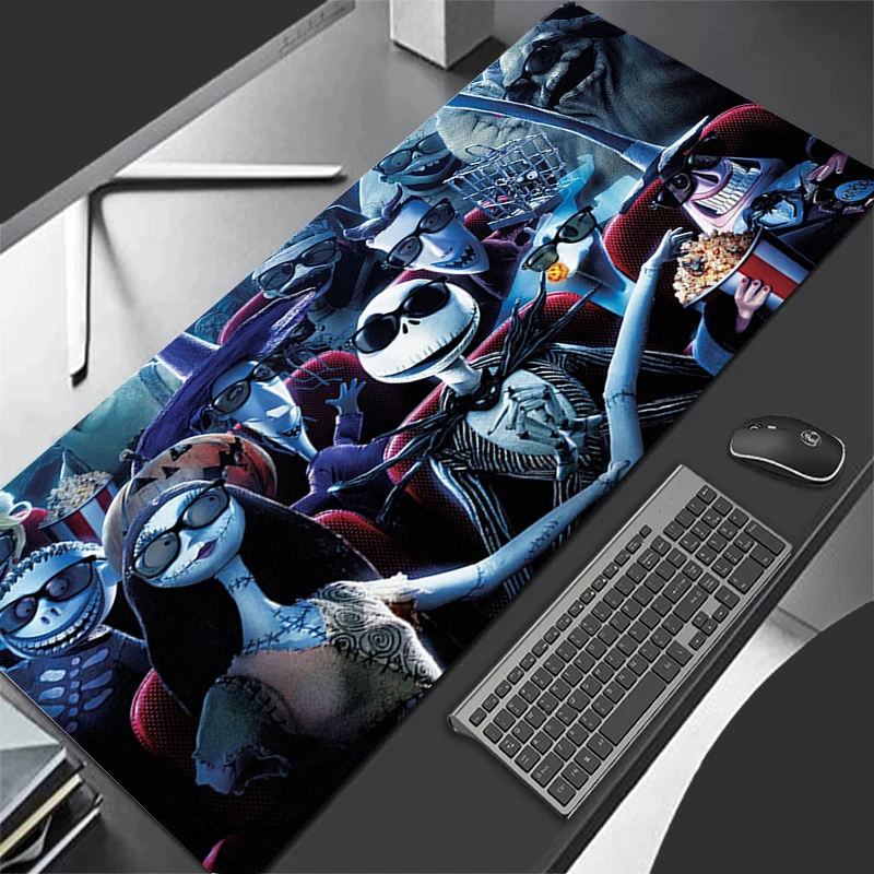 Mouse Pad XL Lockedge Large Gaming Accessories Computer Gamer Keyboard Pad Jack Skellington Mouse Mat Desk XXL Mousepad For gift