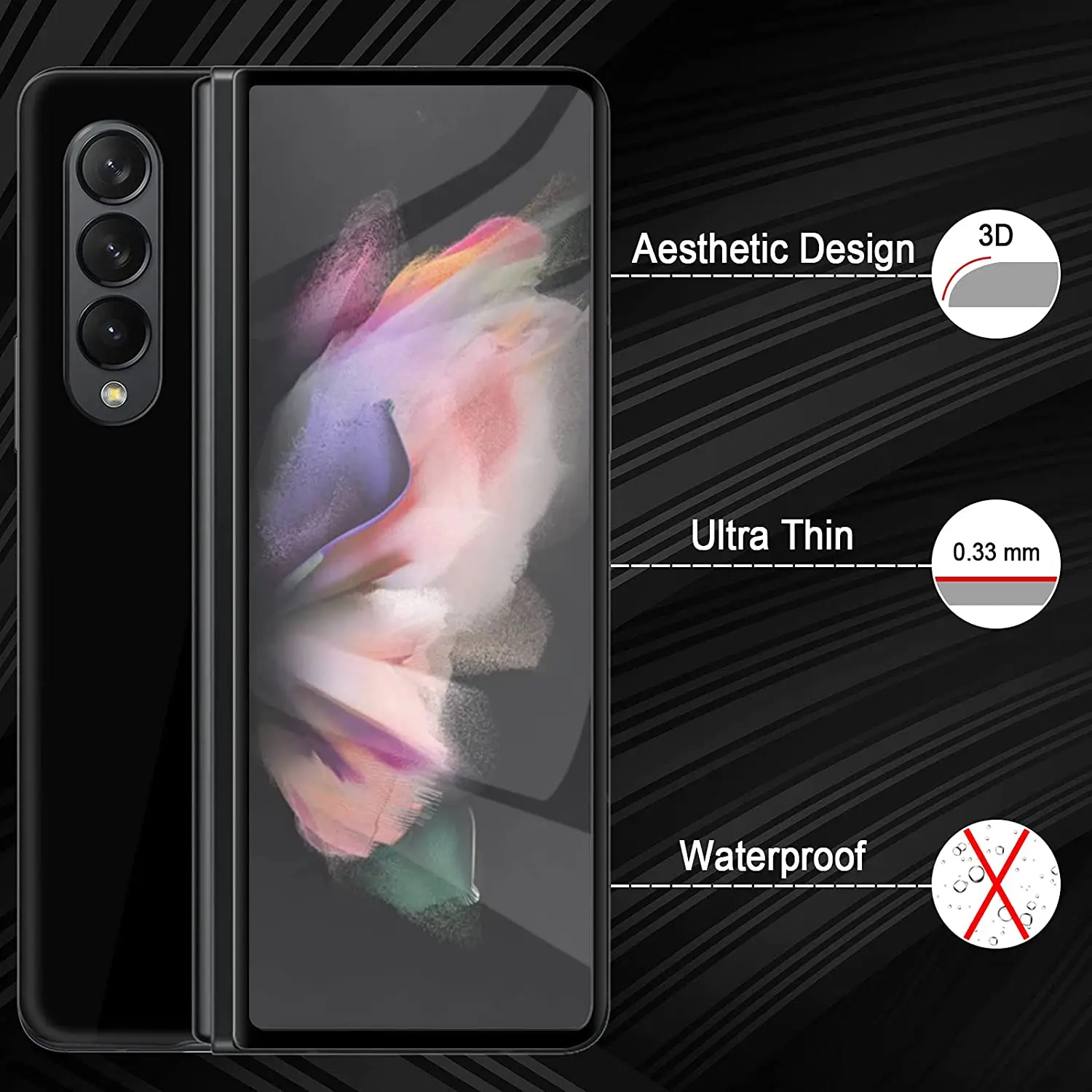 HD Glas Für Samsung Galaxy Z Fold 3 4 Innen Außerhalb Screen Protector Kamera Objektiv Gehärtetes Glas Film für Galaxy Z Fold4 Fold3