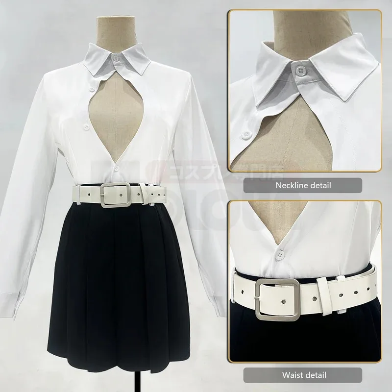 

Sky06 HOLOUN Anime Kanroji Mitsuri Cosplay Costume Braided Wig Embroidery Top Skirt White Haori Belt Stockings Cos Hallowee66lU&
