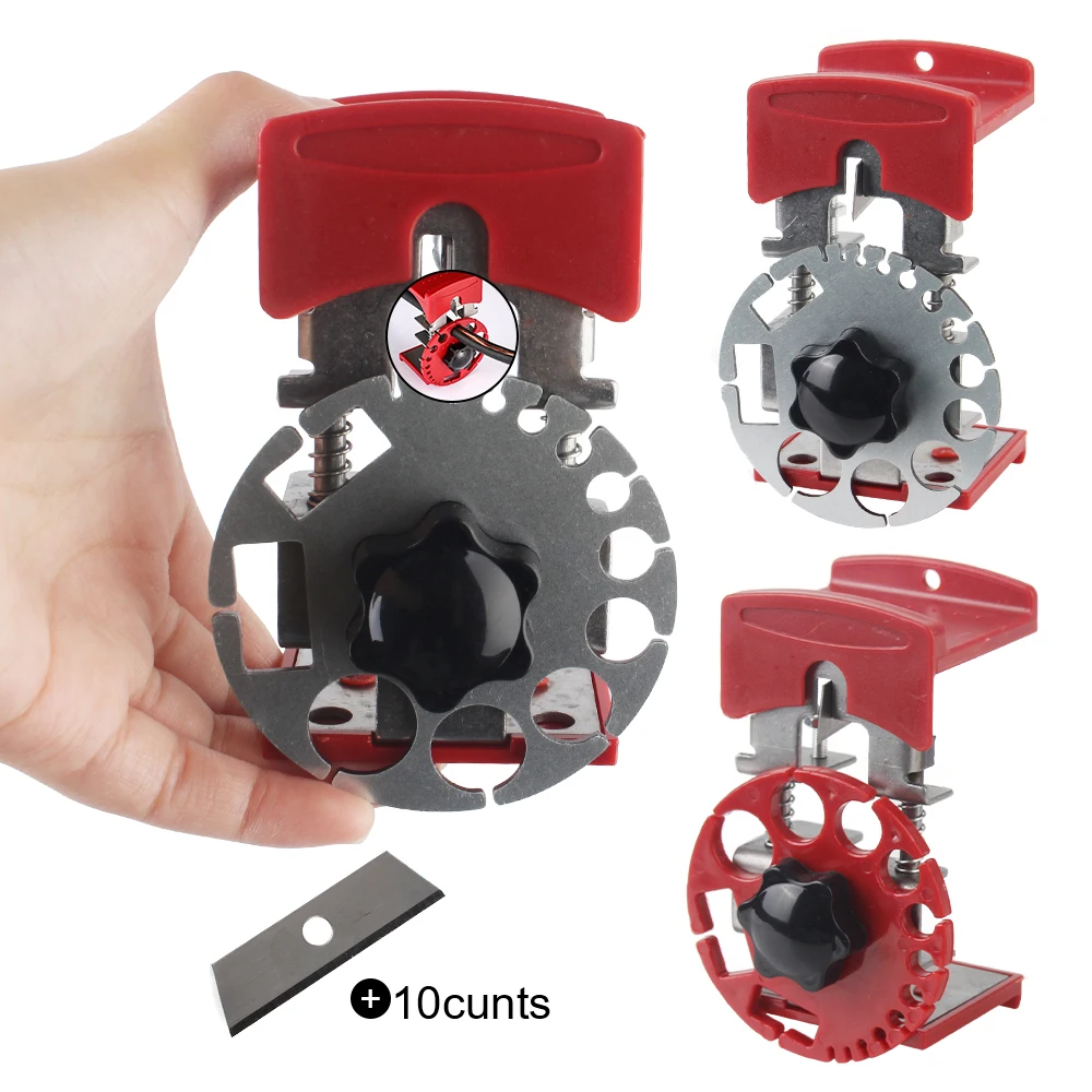 

Skimming Blades Adjustable Depth Cable Stripper Wire Cutting Knife Portable Handheld Quick Peeling Tool Electrician Tools