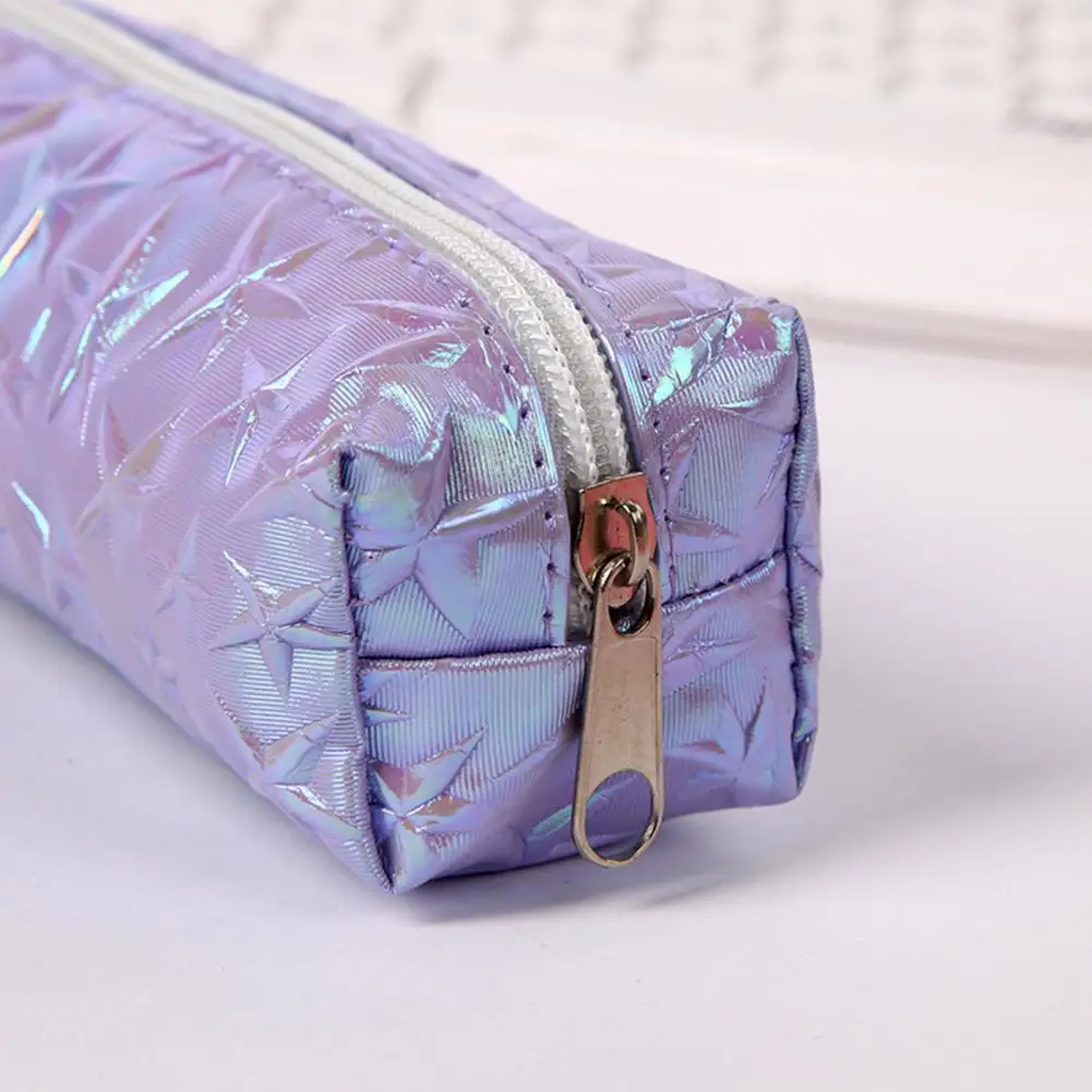 Exquisite Pattern Bright Colored Pen Pouch Stationery Container Large Capacity Pencil Bag with Zipper