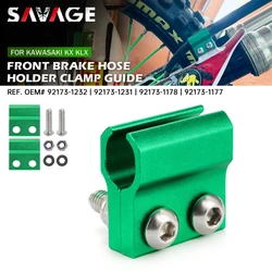 가와사키 KX450 KX250 KX100 KX85 KX 250 F 450X 용 프론트 브레이크 호스 클램프, 오토바이 액세서리, 브레이크 케이블 홀더 라인 가이드