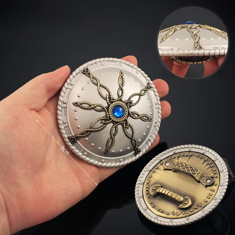 9cm Diablo II Game Peripheral Stormchaser's Shield Alloy weapons Model Collectible Figurine Artisan Craft Props Boy's Toy Gifts