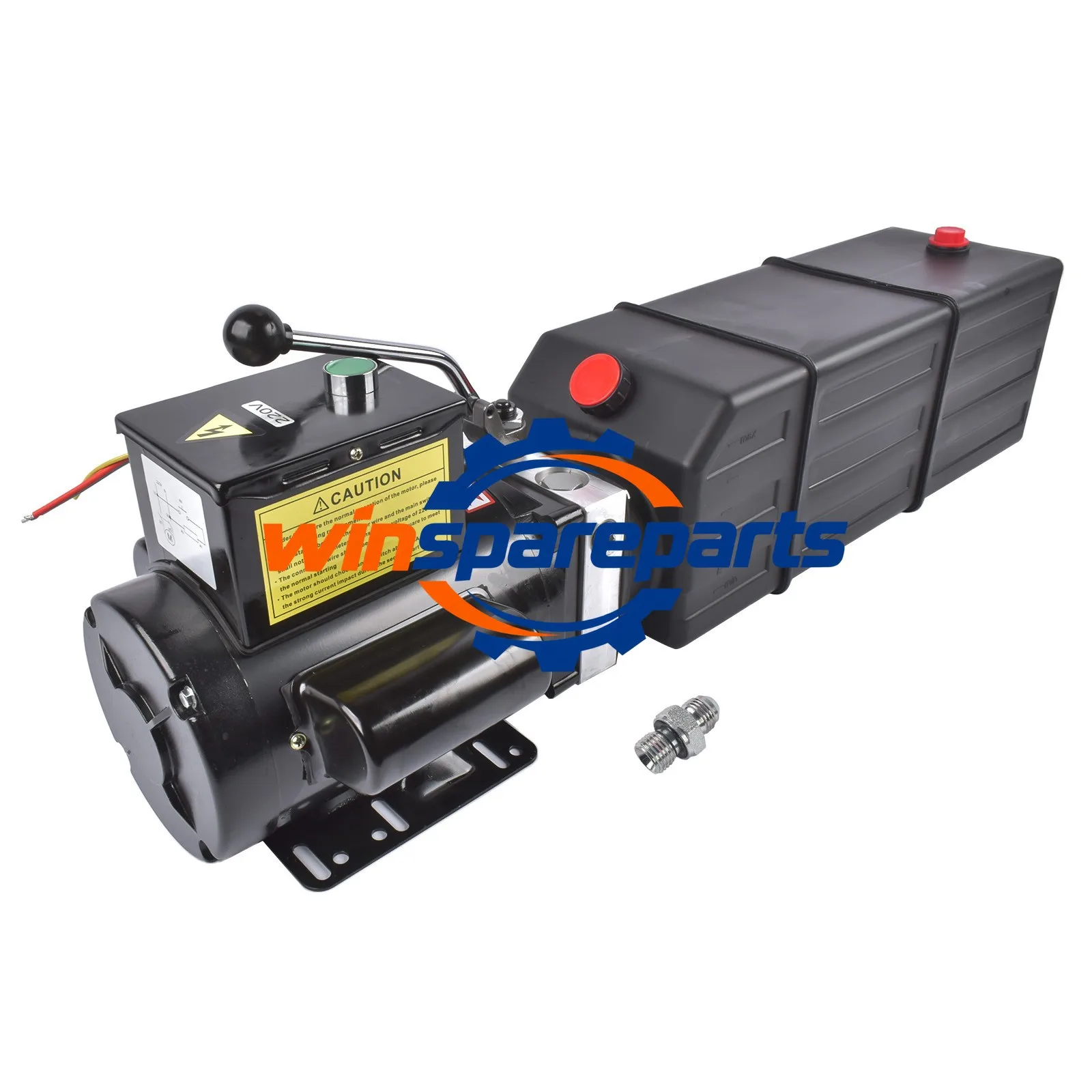 Single Acting Hydraulic Pump 2.2KW 220V AC 2950psi Relief Valve 4 Gal Reservoir