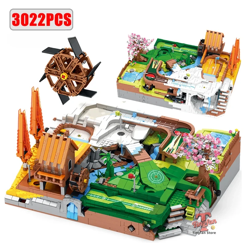 3022PCS MOC Golf Resort Kurs Modulare Bausteine Modell Pädagogisches Puzzle Ziegel Spielzeug Weihnachten Geschenke Für Kinder Jungen 86017