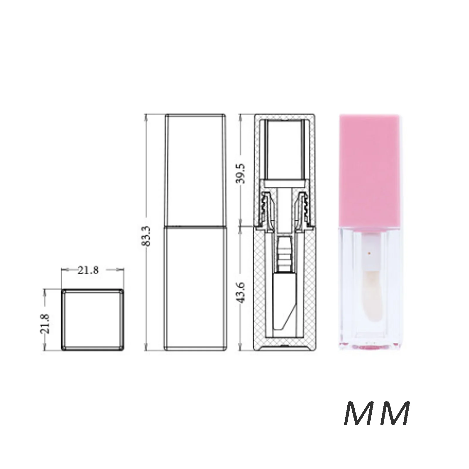 5ml Bottle Lip Glaze Empty Tube Lip Gloss Tube Lipstick Tube Lip Glaze Tube Eyelash Tube Thick Rod Refillable Bottles A7916