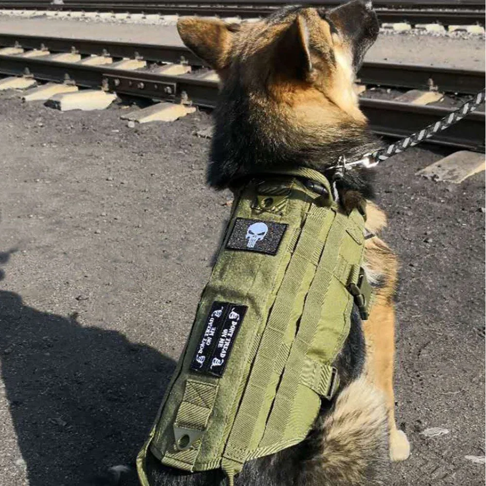 Large Dog Strap With Pockets K9 Handless German Shepherd Training Tactical Dog Vest Waterproof Tactical Dog Clothing