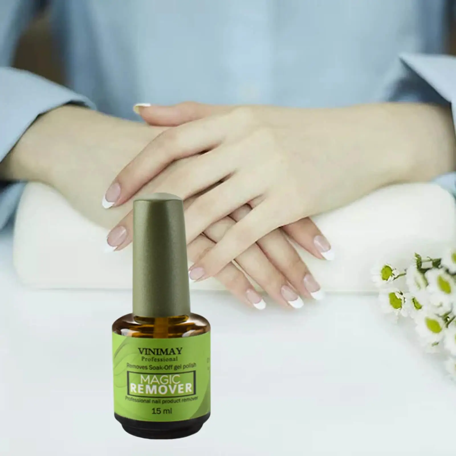 Dissolvant de vernis à ongles en gel, dissolvant de vernis à ongles professionnel élimine le vernis à ongles en gel à tremper en 3 à 5 minutes, facile à appliquer