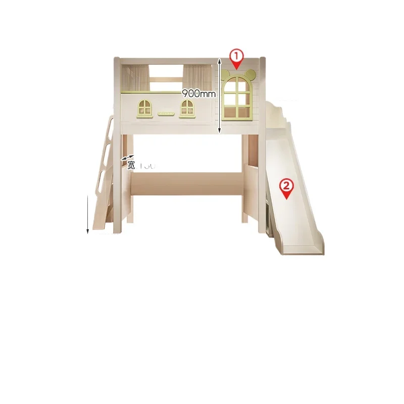 

Desk combination, bunk bed and cabinet, multi-function bed