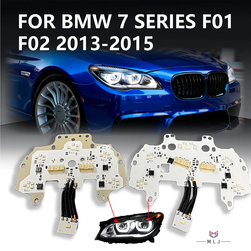 For BMW 7 Series F01 F02 2013-2015 Full LED LCI Headlight Lens Angel Eye Module High and Low Beam Light Source Chip DRL Board