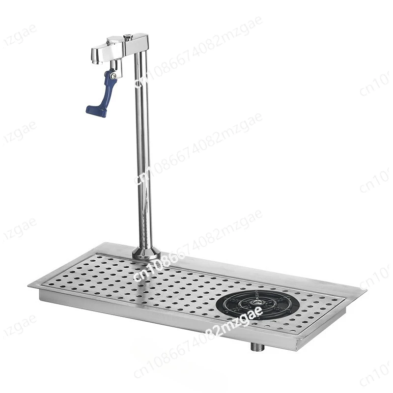 

Bar Cup Washer Stainless Steel Sink Cup Pusher Faucet Embedded High Pressure Cup Pusher Cafe Automatic