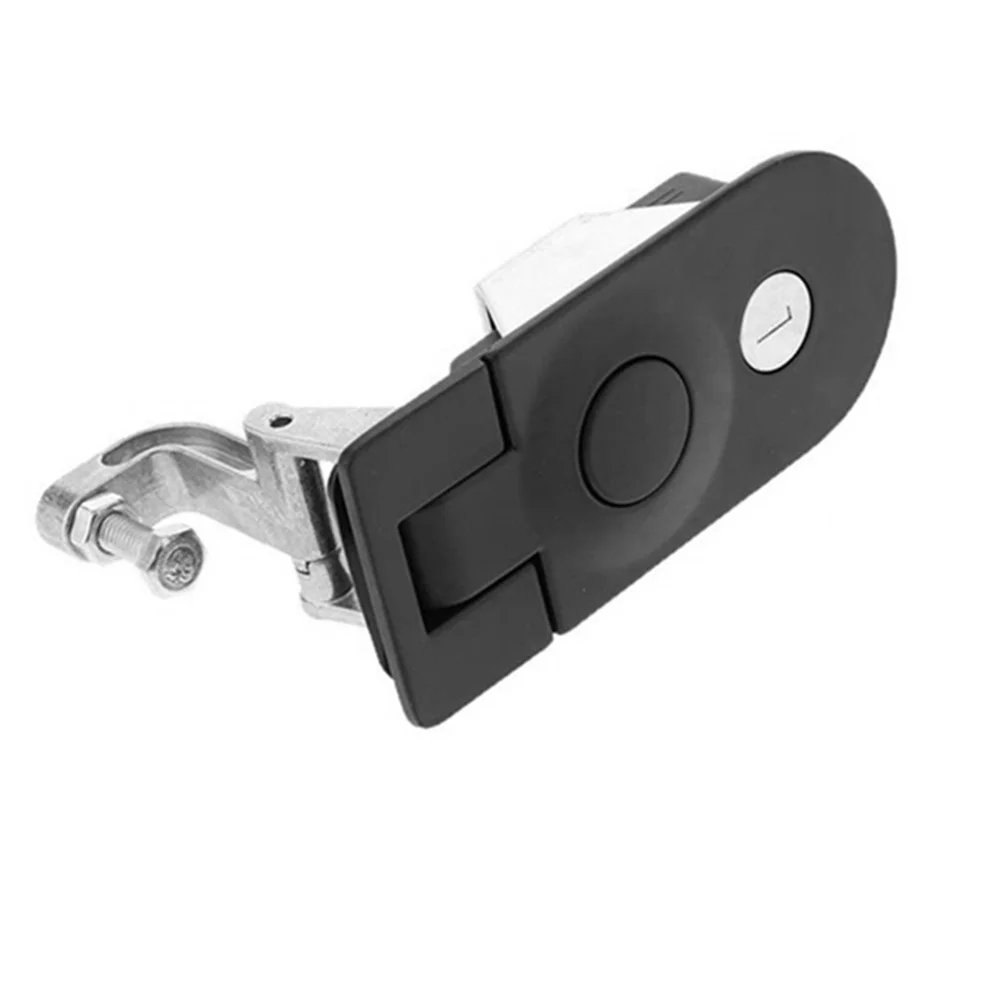 1pc Zinc Alloy High Back Flat Lock Button Style Cabinet Door Lock For Electrical Control Power Distribution And Filing Cabinets