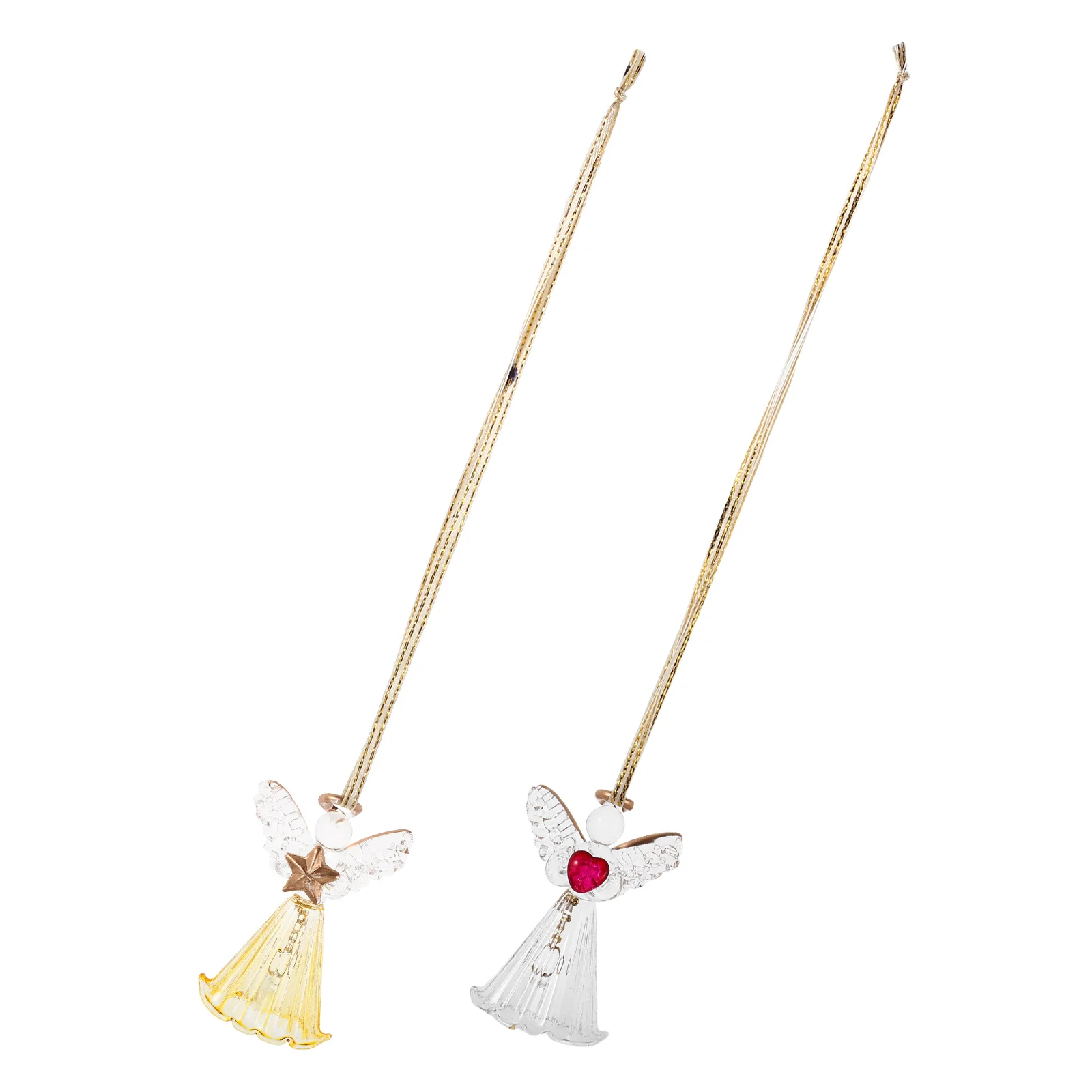 

2Pcs Crystal Angel Sun Catcher Pendant Decorations Hanging Wind Chimes Ornament for Garden Home Car Rearview Mirror