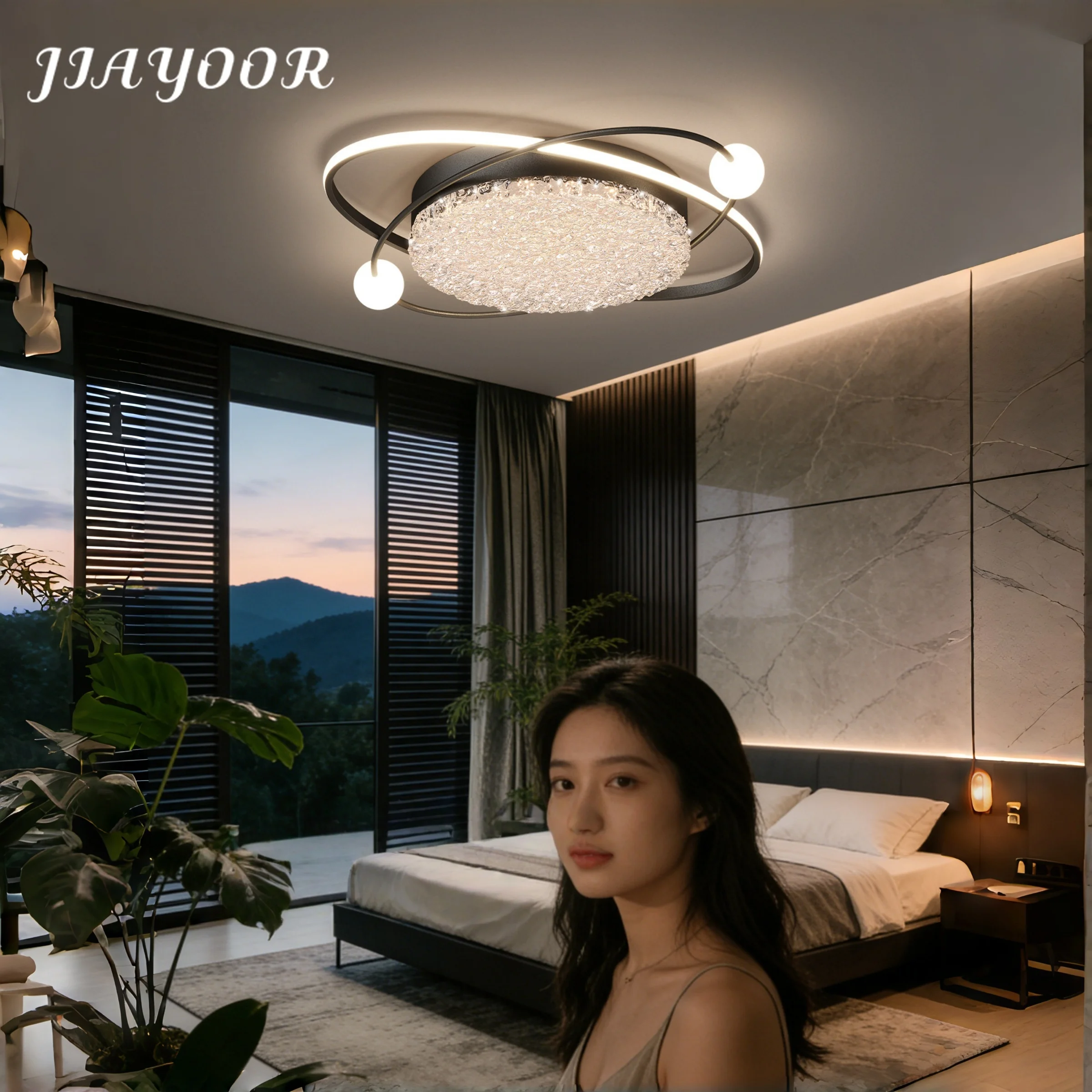 

Потолочный светильник для спальни 2026: Новинка, современный, простой, дизайнерский, креативный, уникальный, с защитой для глаз, круглый, для главной спальни