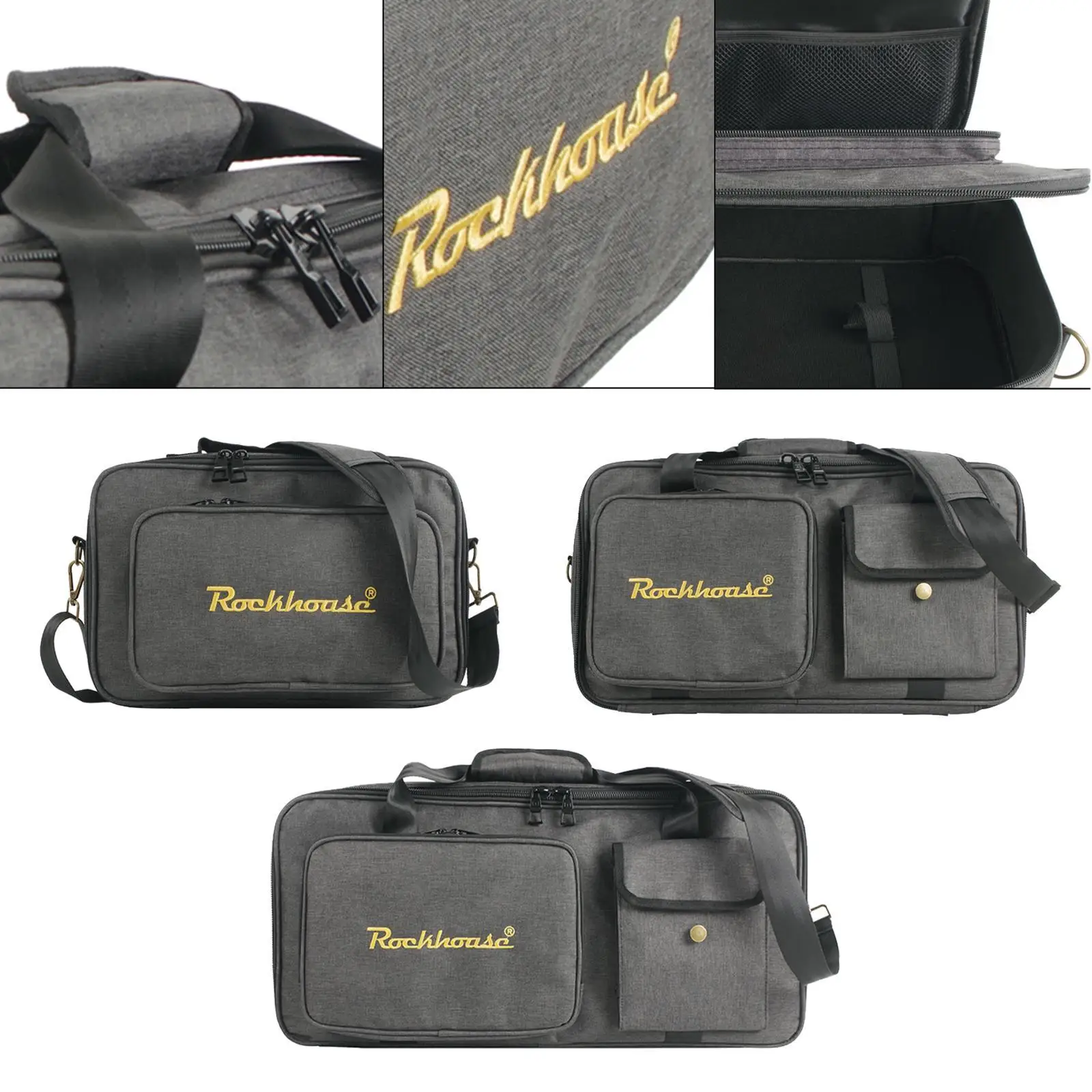 

Durable Guitar Pedal Board Carrying Bag Waterproof Flannel Lining with Handle for Multi-effects and Bass
