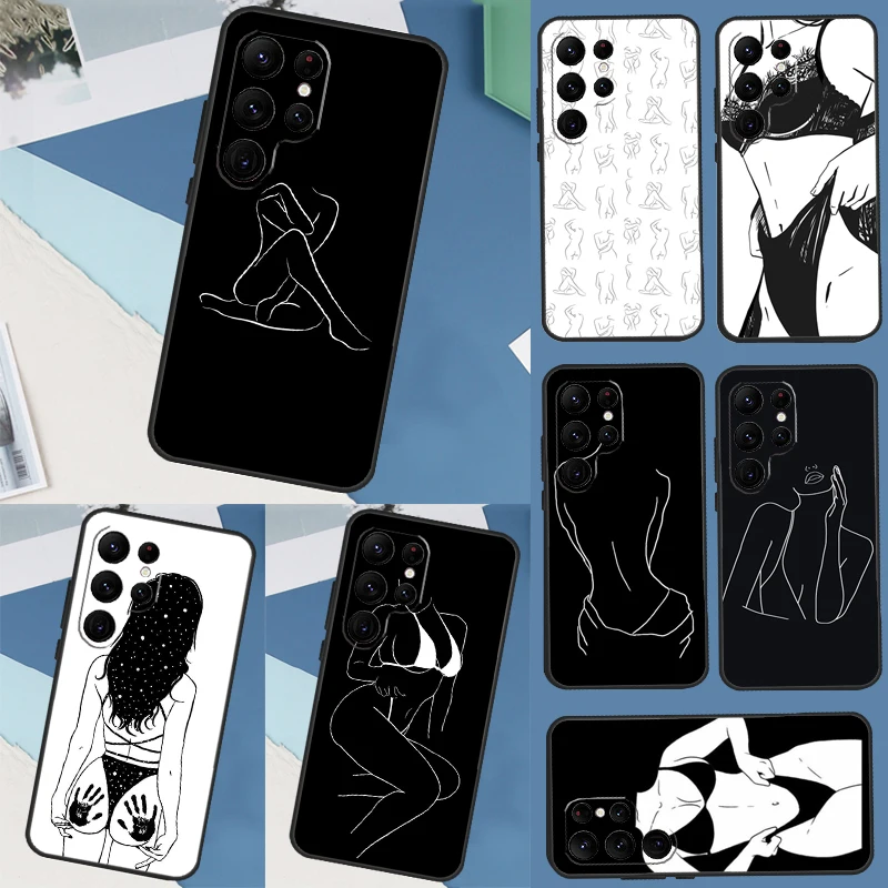 Sexy Nude Women Art Case For Samsung Galaxy S23 S22 Ultra S21 FE S20 FE S10 S9 S8 Note 10 Plus 20 Ultra Coque