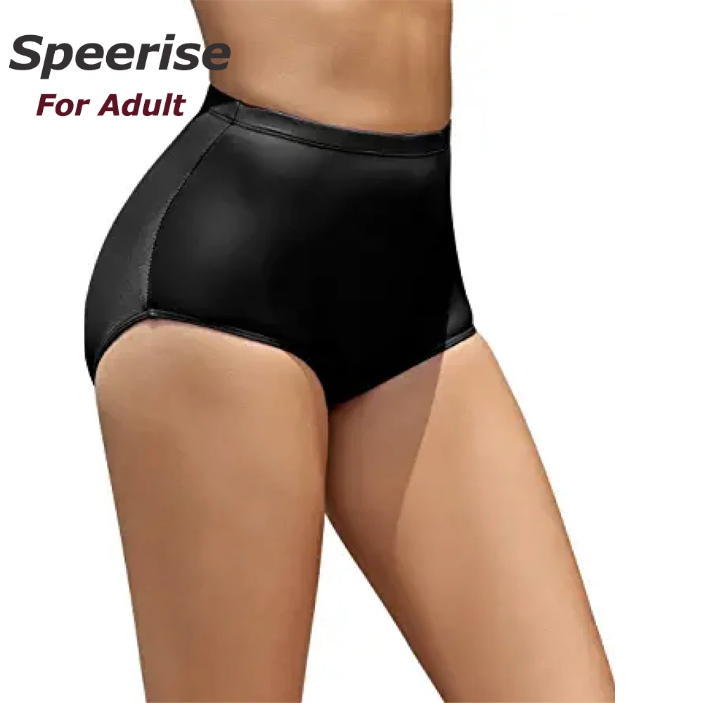 Pantalones cortos de Ballet para mujeres adultas, bragas de cintura media, bragas para baile y gimnasia, ropa interior negra de LICRA y nailon para Jazz, bragas de entrenamiento y baile