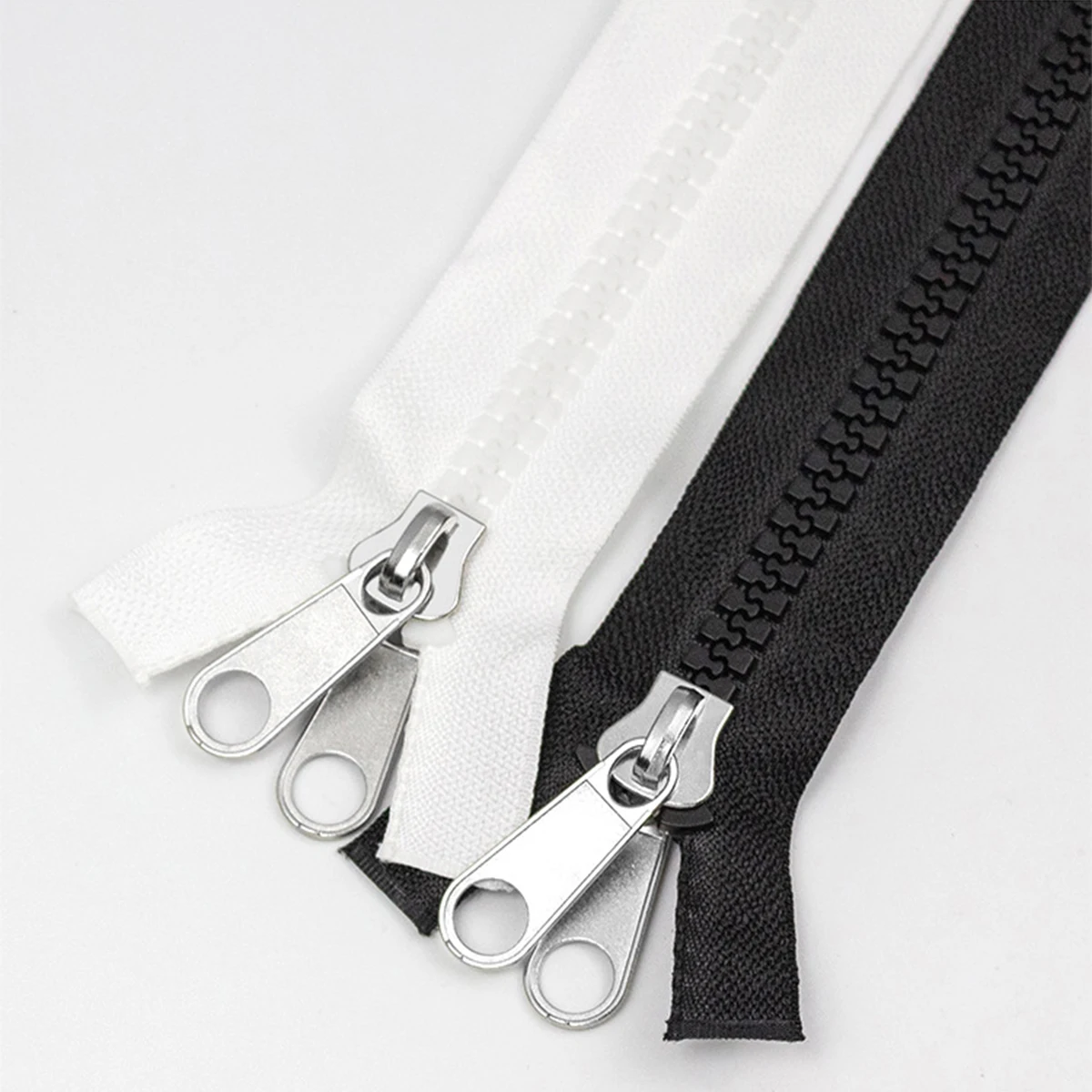 (1pcs)10# Resin Double-sided Tent Zipper Shed Large Tram Tricycle Lock Accessories Long Large Zipper