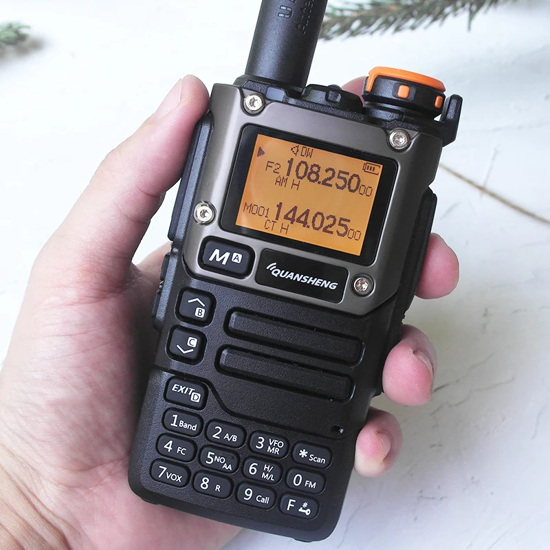 Quansheng-walkie-talkie portátil, receptor UV K5 (8), Am, Fm, Radio bidireccional, estación de conmutación Amateur, conjunto inalámbrico de largo alcance