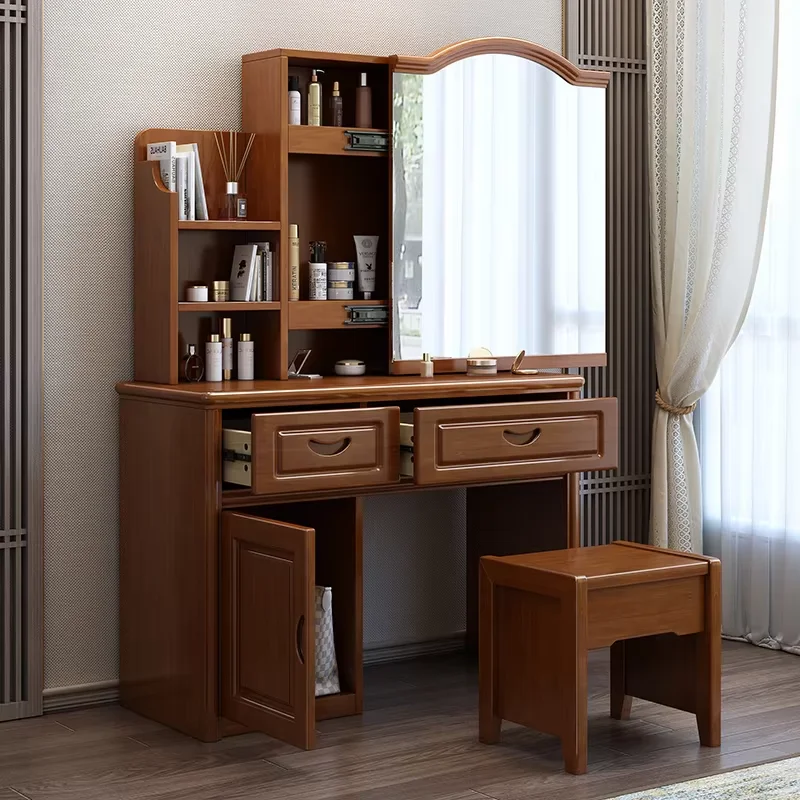 Mirror Box Bedroom Dresser Eithe Drawers Girl Luxury Hotel Dressing Table Storage Cabinet Large Coiffeuse De Chambre Furniture