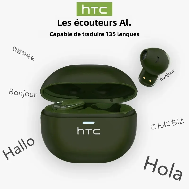 HTC NE16 AI écouteurs Bluetooth V6 TWS sport casque sans fil avec micro réduction du bruit HD appel AI traducteur écouteurs Mini
