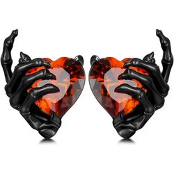 New Product Design Fashionable, Simple, Retro Halloween Dark Series Ghost Hand Love Earnail Earrings for Women