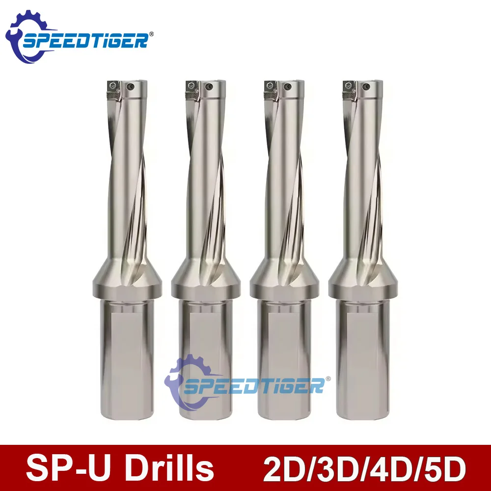 

SP U Drill With Inserts SPMG 2D 3D 4D 5D SP Indexable Bits Violent Drilling Tool Lathes CNC Flat bottom Water Jet Flat Bottom