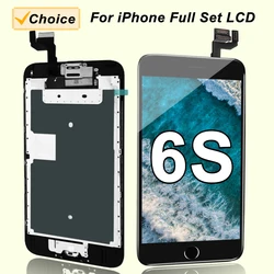 Full Set LCD For iPhone 6 6S Plus 6P 6SP Screen Complete Assembly Touch Digitizer Display Replacement Kit+Camera+Home Button