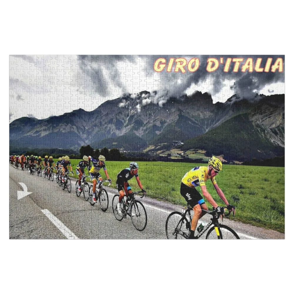 

Giro D ITALIA Vintage Bicycle Racing Print Jigsaw Puzzle Wooden Adults Custom Name Child Toy Puzzle