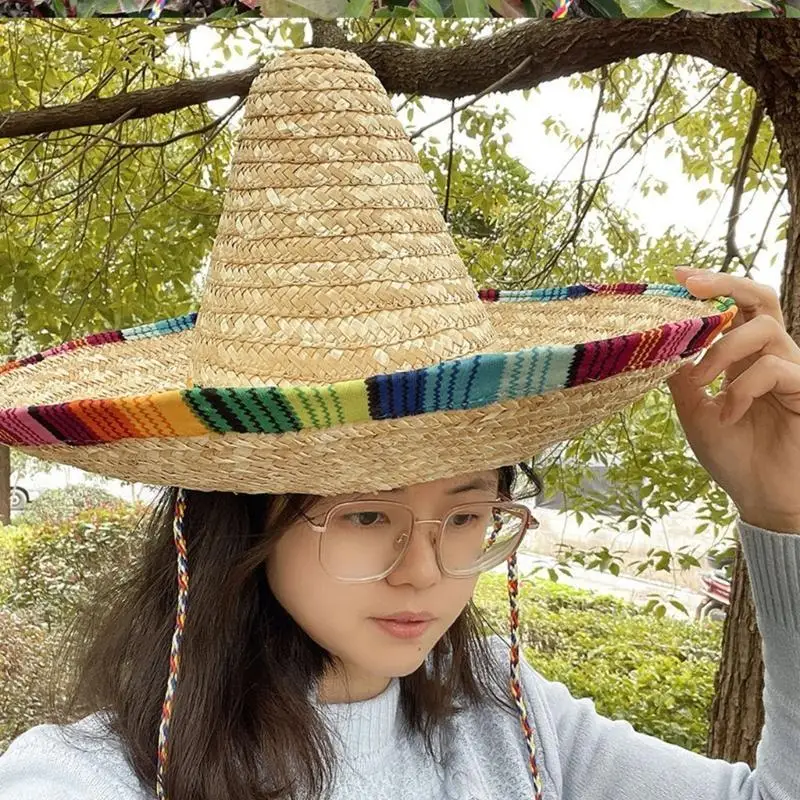 652f Chapeau fièvre mini Mexicains Sombrero Chapeau Paille Sombrero chapeau fête Sombrero