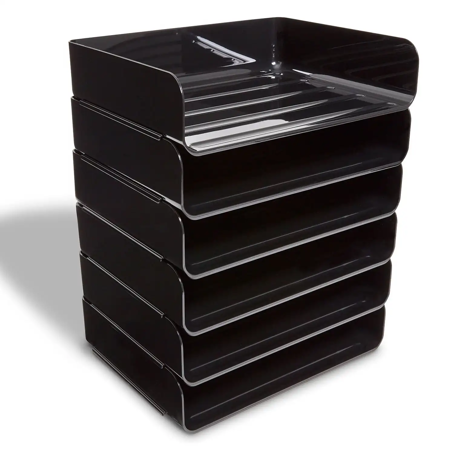 

TRU RED Side Load Stackable Plastic Letter Tray Black(TR55329)